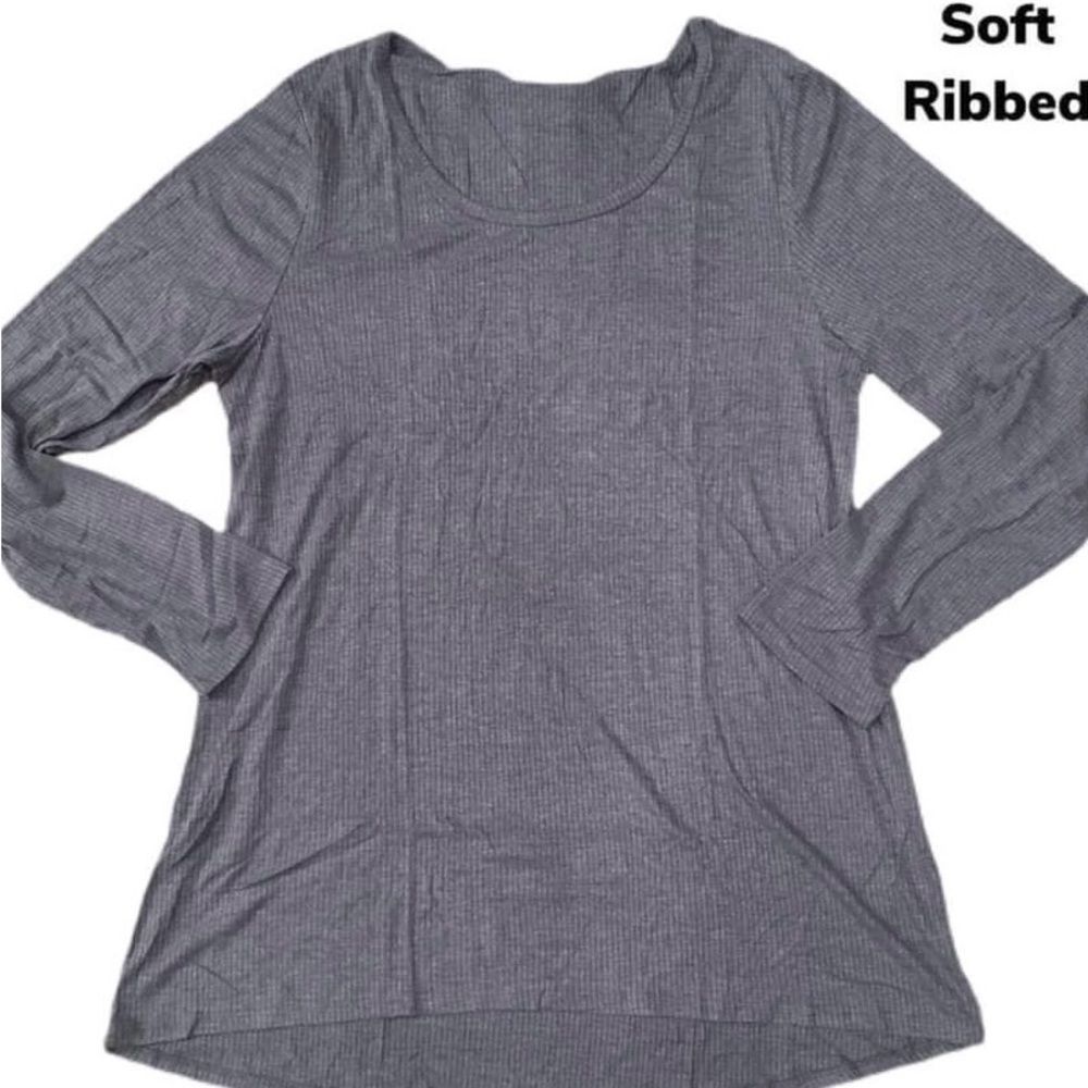 Solid grey ribbed Lynnae